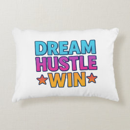 Cojín Decorativo Dream Hustle Win - Pillow de acento motivacional