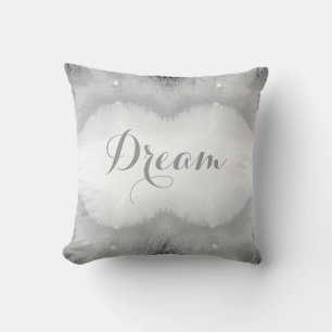 Cojín Decorativo "Dream" (sueño) en la acuarela de los tonos grises