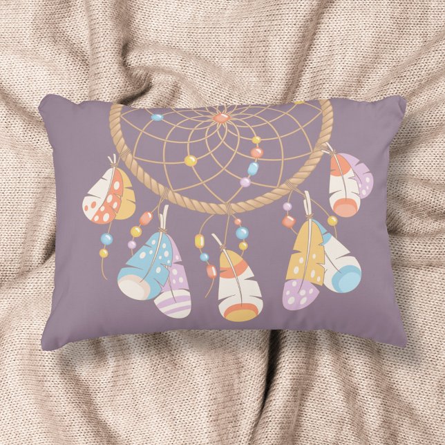 Cojín Decorativo Dreamcatcher del Boho Tribal en Purple (Subido por el creador)