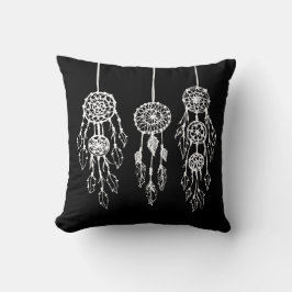 Cojín Decorativo Dreamcatchers en blanco y negro