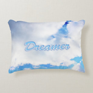 Cojín Decorativo Dreamer puffy nubes blancas y cielo azul