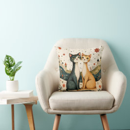 Cojín Decorativo Dreamy Cats Throw Pillow