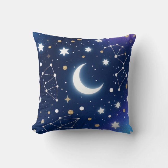 Cojín decorativo Dreamy Starry Night Sky - Celesti (Anverso)