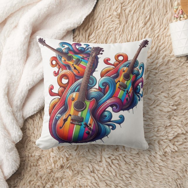 Cojín Decorativo Drin Sound Wood Wall Art (Manta)