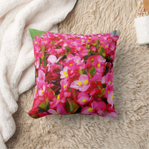 Cojín Decorativo Dropletas Rosadas De Primavera, Begonia, Cushiro R