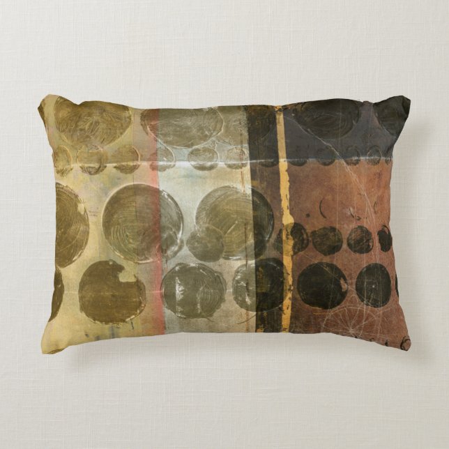 Cojín Decorativo Dropletas verdes circulares (Anverso)