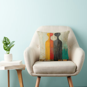 Cojín Decorativo Dualidad: Figuras abstractas de luz y sombra