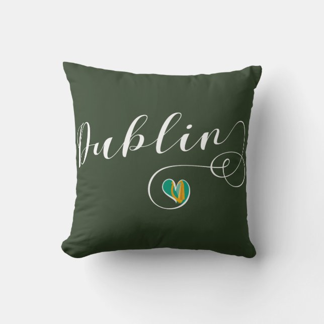 Cojín Decorativo Dublin Heart Throw Cushion, Irlanda (Anverso)