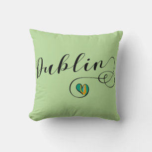 Cojín Decorativo Dublin Heart Throw Cushion, Irlanda