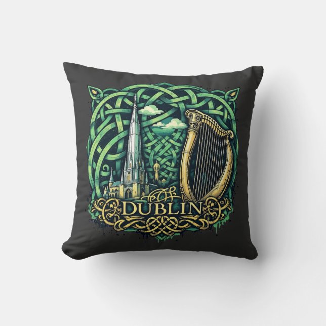 Cojín Decorativo Dublín República de Irlanda (Anverso)