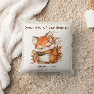 Cojín Decorativo Ducha de Bebé Zorro Otoñal Acogedor Fiesta Arbolad