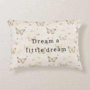 Cojín Decorativo Ducha para bebé Mariposas de crema Corazones