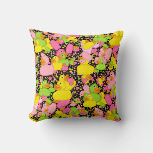 Cojín decorativo Ducks-n-Dots-Style-2-Black-Sq