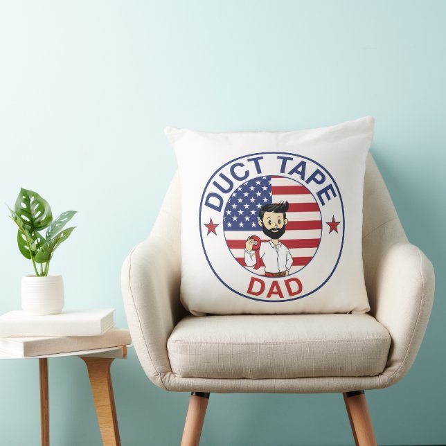 Cojín Decorativo Duct Tape Dad - Throw Pillow (Square) (Silla)