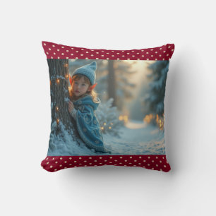 Cojín Decorativo Duende del polo norte en invierno