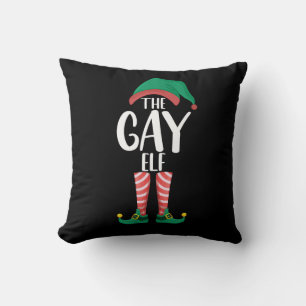 Cojín Decorativo Duende Gay LGTBQ Fiesta de Navidad Familiar a Jueg