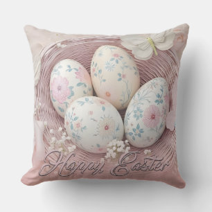Cojín Decorativo Dulce Alegría de Pascua con Motivo Floral