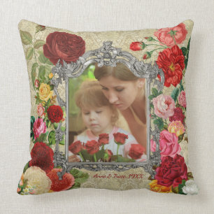 Cojín Decorativo Dulce barroco del marco de la foto de la