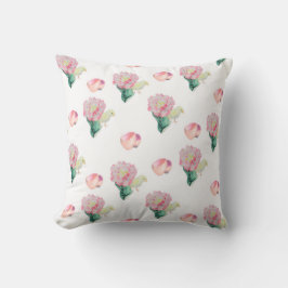 Cojín Decorativo Dulce bebé pollito de Pascua y tulipán