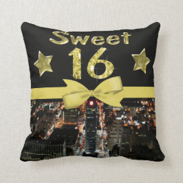 Cojín Decorativo Dulce chispeante 16 de las estrellas en luces de
