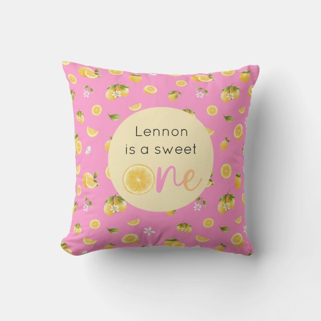 Cojín Decorativo Dulce de limón un cumpleaños (Anverso)