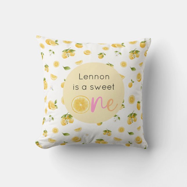 Cojín Decorativo Dulce de limón un cumpleaños (Anverso)