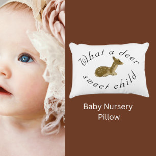 Cojín Decorativo Dulce dulce de ciervo personalizado_Woodland
