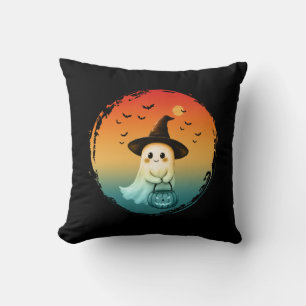 Cojín Decorativo dulce fantasma calabaza de Halloween otoño tempora