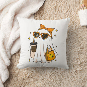 Cojín Decorativo Dulce Fantasma de la Temporada Espeluznante con Ca