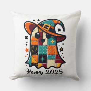 Cojín Decorativo Dulce Fantasma de Parche Personalizado Halloween