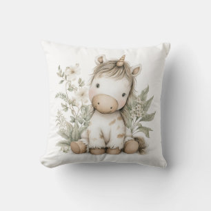 Cojín Decorativo Dulce ilustración de cuento de hadas de unicornio