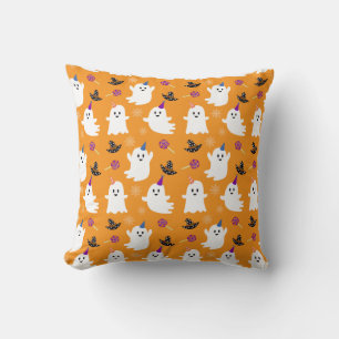 Cojín Decorativo Dulce Naranja de Halloween Fantasmita Decoración I
