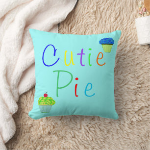 Cojín Decorativo Dulce niño hermoso pastelito magdalenas azules ama