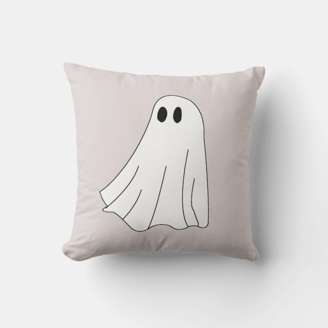Cojín Decorativo Dulce Patrón de Fantasma Pastel (Anverso)