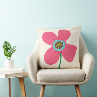 Cojín Decorativo Dulce Patrón de Flores de Verano Rosa Dainty Marga