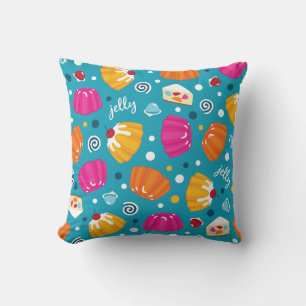 Cojín Decorativo Dulce Patrón de Gelatina