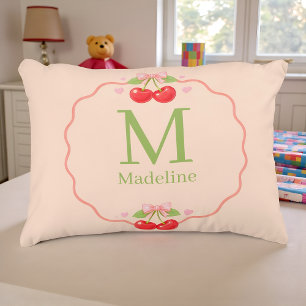 Cojín Decorativo Dulce Patrón de Postre de Cereza Adorable Estética