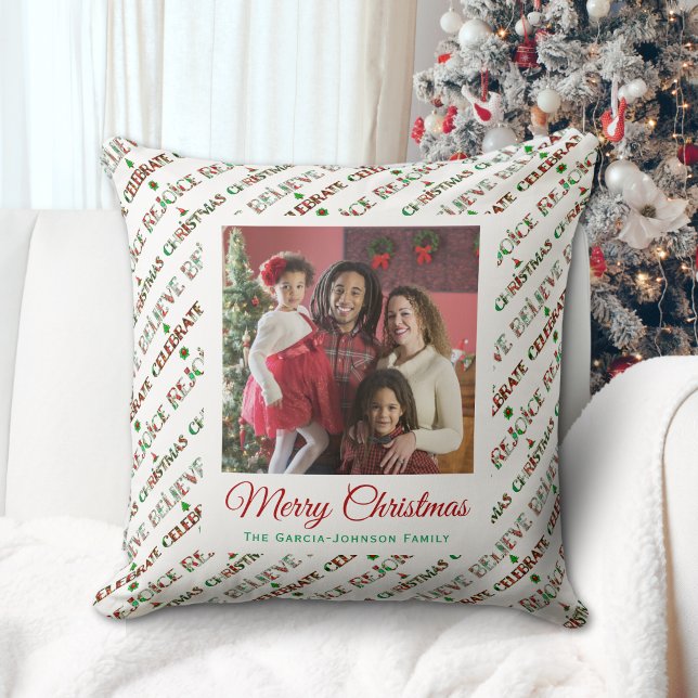 Cojín Decorativo Dulce Patrón Navideño Rojo Verde (Subido por el creador)