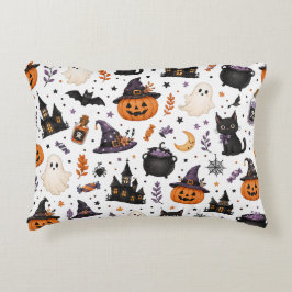 Cojín Decorativo Dulce patrón sin fisuras de Halloween con gatos ne