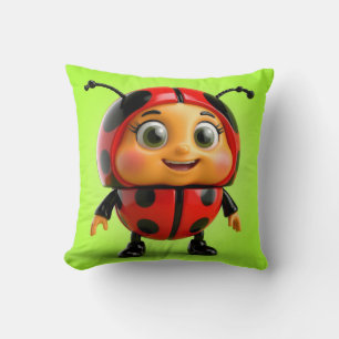 Cojín Decorativo Dulce Personaje de Mariquita de Dibujos Animados