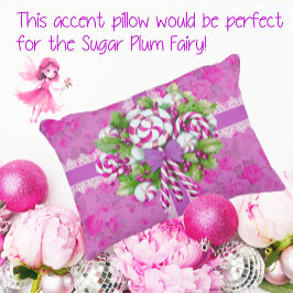 Cojín Decorativo Dulce y acogedor Navidades de cabaña rosa y morado