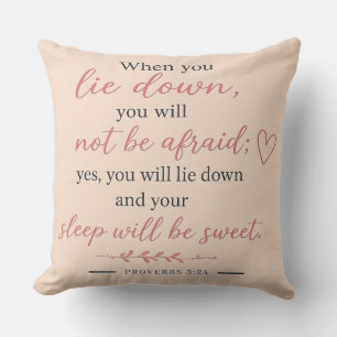 Cojín Decorativo Dulce y Elegante - PROVERBIOS 3:24
