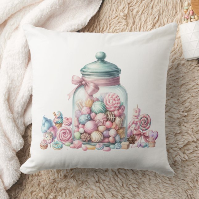 Cojín Decorativo Dulces Caprichosos de Acuarela (Manta)