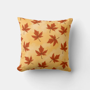 Cojín Decorativo Dulces Coloridas Hojas de Otoño Caída Acogedora