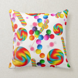 Cojín Decorativo Dulces De Caramelo Arcoíris Caramelandia Piruletas