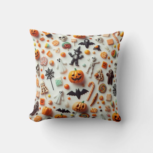 Cojín Decorativo Dulces de Halloween (Anverso)