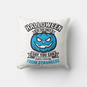 Cojín Decorativo Dulces de Halloween de Extraños Calabaza Vintage D