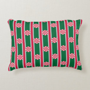 Cojín Decorativo Dulces de Menta Divertidos y Elegantes de Navidad