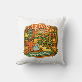 Cojín Decorativo Dulces duendes navideños vintage siempre están vig