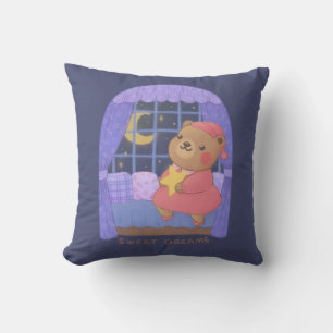 Cojín Decorativo Dulces sueños: Ilustracion de oso de peluche